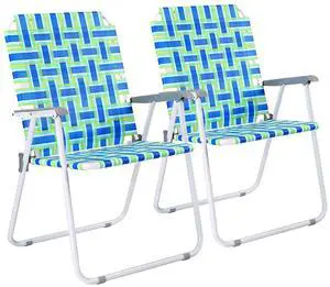Oversize Patio Lawn Webbed Folding Chairs Set of 2, Outdoor Beach Chair Portable Dining Chair for Outdoor Yard, Garden (Blue, Oversized) Oversize Patio Lawn Webbed Folding Chairs Set of 2, Outdoor Beach Chair Portable Dining Chair for Outdoor Yard, Garden (Blue, Oversized)