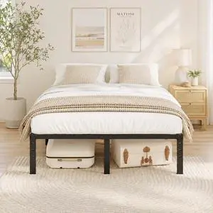 12 Inch Queen Bed Frame, Heavy Duty Metal Platform,No Box Spring Needed, Sturdy Steel Slat Support, Easy Assembly, Noise-Free, 10 inch Underbed Storage,Black 12 Inch Queen Bed Frame, Heavy Duty Metal Platform,No Box Spring Needed, Sturdy Steel Slat Support, Easy Assembly, Noise-Free, 10 inch Underbed Storage,Black