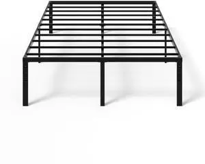 16 Inch Full Bed Frame, Heavy Duty Metal Platform, No Box Spring Needed, Steel Slat Support, Easy Assembly, Noise-Free, 14 inch Underbed Storage Space, Black 16 Inch Full Bed Frame, Heavy Duty Metal Platform, No Box Spring Needed, Steel Slat Support, Easy Assembly, Noise-Free, 14 inch Underbed Storage Space, Black