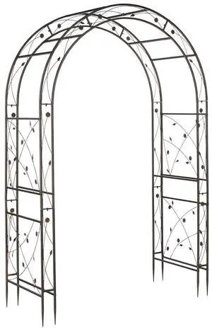 Garden Arbor, Arch for Wedding Ceremony Party, Christmas Garden Decor Steel Garden Trellis for Plant Climbing, Pergola for Garden, Backyard, Lawn (Arch Top, Bronze) Garden Arbor, Arch for Wedding Ceremony Party, Christmas Garden Decor Steel Garden Trellis for Plant Climbing, Pergola for Garden, Backyard, Lawn (Arch Top, Bronze)