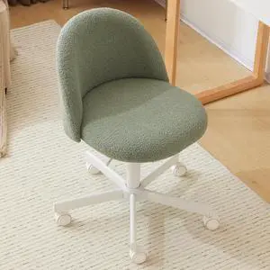 Cute Candy Chair Armless Comfy Small Office Desk Vanity Chair with Wheels & Lumbar Support,Teddy Adjustable Rolling Swivel Computer Task Ch for Home Office,Bedroom,MintGreen Cute Candy Chair Armless Comfy Small Office Desk Vanity Chair with Wheels & Lumbar Support,Teddy Adjustable Rolling Swivel Computer Task Ch for Home Office,Bedroom,MintGreen