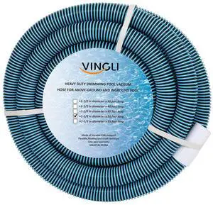 1-1/2-Inch by 50-Feet Blue Swimming Pool Vacuum Hose for Inground and Above-Ground Pools 1-1/2-Inch by 50-Feet Blue Swimming Pool Vacuum Hose for Inground and Above-Ground Pools