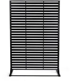 Metal Privacy Screen for Outdoor, 72" x 49" Freestanding Privacy Fence Panels, Decorative Room Divider for Patio, Deck, Balcony, Pool Metal Privacy Screen for Outdoor, 72" x 49" Freestanding Privacy Fence Panels, Decorative Room Divider for Patio, Deck, Balcony, Pool