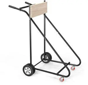 Outboard Boat Motor Stand, Engine Stand Carrier Cart Dolly, Boat Motor Support Stand w/Wheels for Motor Storage Repair Maintenance 315lbs Capacity Outboard Boat Motor Stand, Engine Stand Carrier Cart Dolly, Boat Motor Support Stand w/Wheels for Motor Storage Repair Maintenance 315lbs Capacity