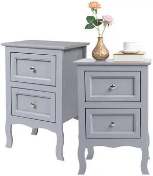 Gray Nightstand Set of 2, Nightstands with 2 Drawers, Bed Side Table/Night Stand, Small Nightstand for Bedroom, Small Spaces, College Dorm, Kids Room, Living Room, Wood, 16W x 12D x 24H, Grey Gray Nightstand Set of 2, Nightstands with 2 Drawers, Bed Side Table/Night Stand, Small Nightstand for Bedroom, Small Spaces, College Dorm, Kids Room, Living Room, Wood, 16W x 12D x 24H, Grey