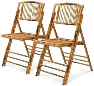 Bamboo Folding Chair, Foldable Dining Wood Chairs Comfortable Seat for Outdoor & Indoor, Patio, Porch, Wedding, Party, Event,Brown (2 Pack) Bamboo Folding Chair, Foldable Dining Wood Chairs Comfortable Seat for Outdoor & Indoor, Patio, Porch, Wedding, Party, Event,Brown (2 Pack)