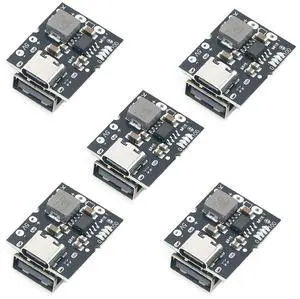 TERRA HAVEN 5pcs 5V 2A Charging and Discharging Integrated Charing Module USB A and USB C Type-C Dual Interface Compatible to 4.2V 4.35V Lithium Battery High Precision TERRA HAVEN 5pcs 5V 2A Charging and Discharging Integrated Charing Module USB A and USB C Type-C Dual Interface Compatible to 4.2V 4.35V Lithium Battery High Precision