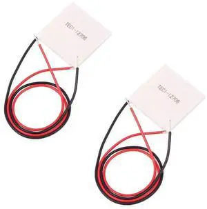 TERRA HAVEN 2pcs TEC1-12706 Semiconductor Refrigeration Tablets TEC1-12706 12V 6A Heatsink Thermoelectric Cooler Cooling Peltier Plate Module 40x40MM TERRA HAVEN 2pcs TEC1-12706 Semiconductor Refrigeration Tablets TEC1-12706 12V 6A Heatsink Thermoelectric Cooler Cooling Peltier Plate Module 40x40MM