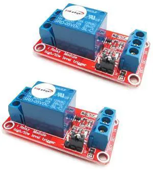 TERRA HAVEN 2pcs 5V One Channel Relay Module Relay Switch with OPTO Isolation High Low Level Trigger TERRA HAVEN 2pcs 5V One Channel Relay Module Relay Switch with OPTO Isolation High Low Level Trigger
