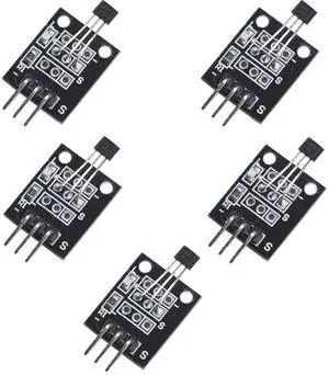 TERRA HAVEN 5pcs Hall Effect Magnetic Sensor Module 3144E A3144 Hall Effect Sensor DC 5V for Arduino PIC AVR Smart Cars TERRA HAVEN 5pcs Hall Effect Magnetic Sensor Module 3144E A3144 Hall Effect Sensor DC 5V for Arduino PIC AVR Smart Cars