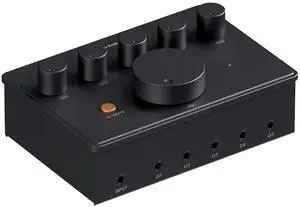PH05 5-Channel Headphone Splitter Amplifier, Mini Headphones Amp for Music Studio, Audio Sharing, Podcast Monitor, Supports 16-300 Ohm High Impedance IEM with 12V Power Adapter PH05 5-Channel Headphone Splitter Amplifier, Mini Headphones Amp for Music Studio, Audio Sharing, Podcast Monitor, Supports 16-300 Ohm High Impedance IEM with 12V Power Adapter