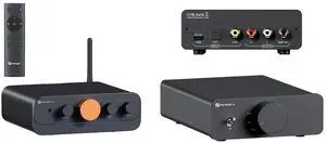 Q6 Mini Desktop DAC, HT4S Bluetooth Amplifier for Outdoor Speakers, 4 Channel Power Amp Q6 Mini Desktop DAC, HT4S Bluetooth Amplifier for Outdoor Speakers, 4 Channel Power Amp