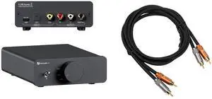 Q6 Mini Desktop DAC,2RCA to 2RCA Cable 3.9Ft Audio Cable Q6 Mini Desktop DAC,2RCA to 2RCA Cable 3.9Ft Audio Cable