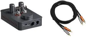 GR70 Tube Headphone Amp Preamp Mini HiFi Preamplifier for Home Audio and 2RCA to 2RCA Cable 3.9Ft(1.2m) for Home Theater Systems GR70 Tube Headphone Amp Preamp Mini HiFi Preamplifier for Home Audio and 2RCA to 2RCA Cable 3.9Ft(1.2m) for Home Theater Systems