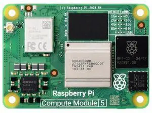 Raspbery Pi Compute Module Core Board Compute Module 5, with Wireless / 2GB RAM / 64GB eMMC Flash (CM5102064) Raspbery Pi Compute Module Core Board Compute Module 5, with Wireless / 2GB RAM / 64GB eMMC Flash (CM5102064)