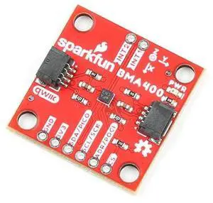 Triple Axis Accelerometer Breakout - BMA400 (Qwiic) 3-axis Acceleration Sensor, Ultra-Low Power, Board Dimensions: (Inches) 1.00 x 1.00 x 0.55 Triple Axis Accelerometer Breakout - BMA400 (Qwiic) 3-axis Acceleration Sensor, Ultra-Low Power, Board Dimensions: (Inches) 1.00 x 1.00 x 0.55
