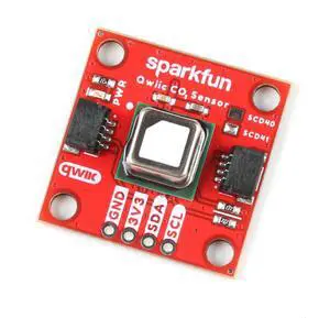 CO2 Humidity and Temperature Sensor - SCD41 (Qwiic) photoacoustic Measurement System Combines Narrow-Band IR Light and a Microphone, Board Dimensions: (inches) 1.00 x 1.00 CO2 Humidity and Temperature Sensor - SCD41 (Qwiic) photoacoustic Measurement System Combines Narrow-Band IR Light and a Microphone, Board Dimensions: (inches) 1.00 x 1.00