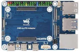 CM5 IO Board to Pi5 Alternative Adapter Board Carrier Expansion for RasPi RPI Raspberry Pi Compute Module 5 IOBoard Lite eMMC Projects 4GB 8GB 16GB 32GB RAM CM5 IO Board to Pi5 Alternative Adapter Board Carrier Expansion for RasPi RPI Raspberry Pi Compute Module 5 IOBoard Lite eMMC Projects 4GB 8GB 16GB 32GB RAM