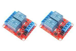 NOYITO 2 Channel Relay Module with Isolated Optocoupler 5V 12V 24V High Low Level Trigger Module Triggered (Pack of 2) (24V, Red) NOYITO 2 Channel Relay Module with Isolated Optocoupler 5V 12V 24V High Low Level Trigger Module Triggered (Pack of 2) (24V, Red)