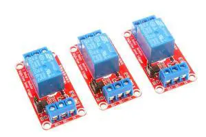 NOYITO 1 Channel Relay Module with Isolated Optocoupler 5V 12V 24V High Low Level Trigger Module Triggered (Pack of 3) (5V, Red) NOYITO 1 Channel Relay Module with Isolated Optocoupler 5V 12V 24V High Low Level Trigger Module Triggered (Pack of 3) (5V, Red)