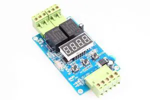 NOYITO 2-Channel Programmable Time Relay Module Dual Relays Triggered in Turn or Individually 2-Channel 0-99.9V Voltage Detection Control Board Cyclic Timing On Off (24V) NOYITO 2-Channel Programmable Time Relay Module Dual Relays Triggered in Turn or Individually 2-Channel 0-99.9V Voltage Detection Control Board Cyclic Timing On Off (24V)