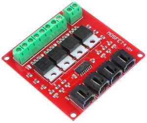 NOYITO 4-Channel MOSFET Switch Module IRF540 Isolated Power Module (4-Channel, Red) NOYITO 4-Channel MOSFET Switch Module IRF540 Isolated Power Module (4-Channel, Red)