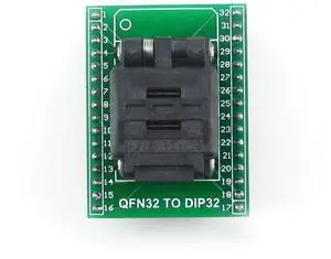 QFN32 to DIP32 32QN50S15050 MLF32 MLP32 QFN 5 x 5 mm Pitch 0.5 Plastronics IC MCU Test Socket Programmer Adapter @XYG QFN32 to DIP32 32QN50S15050 MLF32 MLP32 QFN 5 x 5 mm Pitch 0.5 Plastronics IC MCU Test Socket Programmer Adapter @XYG