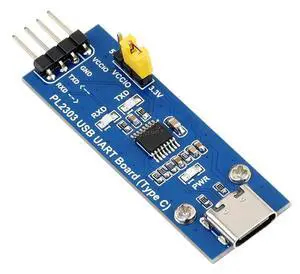 PL2303 USB to UART (TTL) Communication Module with USB-C Connector Adopts PL2303, Compatible with 1.8V/2.5V/3.3V/5V Logic Level @(PL2303 USB UART Board (Type C)) PL2303 USB to UART (TTL) Communication Module with USB-C Connector Adopts PL2303, Compatible with 1.8V/2.5V/3.3V/5V Logic Level @(PL2303 USB UART Board (Type C))