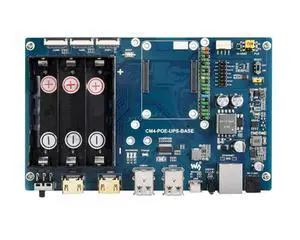 for Raspberry Pi Compute Module 4 PoE UPS Uninterruptible Power Supply Base Board with Gigabit Ethernet/Dual HDMI/Quad USB2.0 etc.Interfaces @(CM4-POE-UPS-BASE) for Raspberry Pi Compute Module 4 PoE UPS Uninterruptible Power Supply Base Board with Gigabit Ethernet/Dual HDMI/Quad USB2.0 etc.Interfaces @(CM4-POE-UPS-BASE)