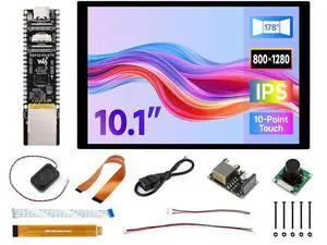 ESP32-P4-ETH High-Performance Development Board, Based On ESP32-P4, with 100 Mbps RJ45 Ethernet Port, with 10.1inch DSI Display PoE Camera Module,14 Items (ESP32-P4-POE-ETH-KIT-B) ESP32-P4-ETH High-Performance Development Board, Based On ESP32-P4, with 100 Mbps RJ45 Ethernet Port, with 10.1inch DSI Display PoE Camera Module,14 Items (ESP32-P4-POE-ETH-KIT-B)