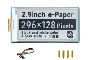 for Raspberry Pi Pico 2.9inch E-Paper E-Ink Display Module Resolution 296×128 Black and White Color SPI Interface Partial Refresh Support Paper-Like Effect @(Pico-ePaper-2.9) for Raspberry Pi Pico 2.9inch E-Paper E-Ink Display Module Resolution 296×128 Black and White Color SPI Interface Partial Refresh Support Paper-Like Effect @(Pico-ePaper-2.9)