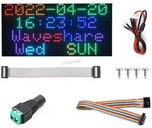 RGB Full-Color LED Matrix Panel Pitch 4mm Pixels 64×32 with 2048 Individual RGB LEDs Adjustable Brightness for Raspberry Pi etc @(RGB-Matrix-P4-64x32) RGB Full-Color LED Matrix Panel Pitch 4mm Pixels 64×32 with 2048 Individual RGB LEDs Adjustable Brightness for Raspberry Pi etc @(RGB-Matrix-P4-64x32)