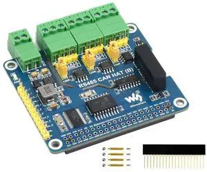 RS485 CAN HAT for Raspberry Pi, Expand 2-Ch RS485 and 1-Ch CAN, SPI Communication, Industrial Grade Isolation Protections RS485 CAN HAT for Raspberry Pi, Expand 2-Ch RS485 and 1-Ch CAN, SPI Communication, Industrial Grade Isolation Protections