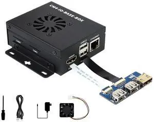 Mini-Computer Based on Raspberry Pi Compute Module 4 (NOT Included), CM4-IO-BASE-A (Lite Ver.) Inside, Metal Case, with Cooling Fan, USB HDMI Adapter, FFC Cables, USB-A to USB-C Cable etc. Mini-Computer Based on Raspberry Pi Compute Module 4 (NOT Included), CM4-IO-BASE-A (Lite Ver.) Inside, Metal Case, with Cooling Fan, USB HDMI Adapter, FFC Cables, USB-A to USB-C Cable etc.