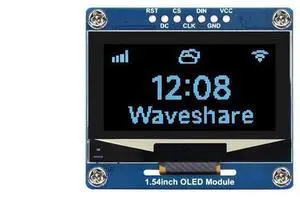 1.54inch OLED Display Module for Raspberry Pi/Arduino/STM32/ESP32/Jetson Nano etc. 128×64 Resolution, Blue Display Color, SPI / I2C Communication, Compatible with 3.3V / 5V MCUs 1.54inch OLED Display Module for Raspberry Pi/Arduino/STM32/ESP32/Jetson Nano etc. 128×64 Resolution, Blue Display Color, SPI / I2C Communication, Compatible with 3.3V / 5V MCUs