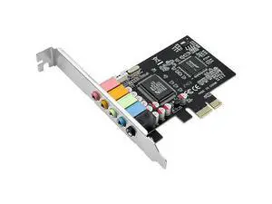 PCIe X1 to 5.1CH Internal Sound Card with CMI87384CH Chip 5.1 Channel Surround Stereo Audio Card for Desktop PC Compatible with A3D, DS3D, DirectSound 3D, EAX Sound Effects PCIe X1 to 5.1CH Internal Sound Card with CMI87384CH Chip 5.1 Channel Surround Stereo Audio Card for Desktop PC Compatible with A3D, DS3D, DirectSound 3D, EAX Sound Effects