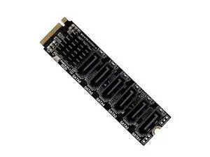 NVME M-Key PCI Express NGFF to SATA 3.0 6Gbps 6 Ports Adapter Converter Hard Drive Extension Card 2280 NVME M-Key PCI Express NGFF to SATA 3.0 6Gbps 6 Ports Adapter Converter Hard Drive Extension Card 2280