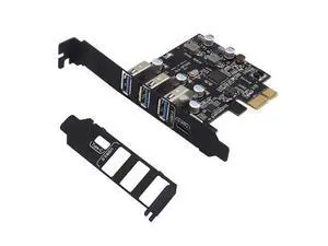 PCI-E to USB 3.0 4 Ports(1 X USB-C - 3 X USB-A) Expansion Card, PCI Express USB Add in Expansion Card, Internal USB3 Hub for Desktop PC Host Card Support Windows 10/8/7/XP and MAC OS 10.8.2 Above PCI-E to USB 3.0 4 Ports(1 X USB-C - 3 X USB-A) Expansion Card, PCI Express USB Add in Expansion Card, Internal USB3 Hub for Desktop PC Host Card Support Windows 10/8/7/XP and MAC OS 10.8.2 Above
