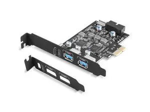 USB 3.0 PCIe Expansion Card, 5-Port (2X USB-A + 1x USB-C + Type-E + 19-pin Header) PCI Express Card with UASP Support, Plug and Play for Windows 11/10/8/Linux, Includes Low-Profile Bracket USB 3.0 PCIe Expansion Card, 5-Port (2X USB-A + 1x USB-C + Type-E + 19-pin Header) PCI Express Card with UASP Support, Plug and Play for Windows 11/10/8/Linux, Includes Low-Profile Bracket