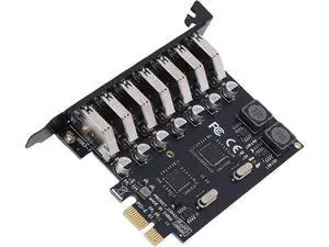 PCIE USB 3.0 Card 7 Ports PCI E to USB Expansion Card, 5Gbps PCIe USB Hub Controller Adapter for Wins 11/10/8/7 PCIE USB 3.0 Card 7 Ports PCI E to USB Expansion Card, 5Gbps PCIe USB Hub Controller Adapter for Wins 11/10/8/7