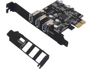 PCI-E to USB 3.0 4 Ports(1 X USB-C - 3 X USB-A) Expansion Card, PCI Express USB Add in Expansion Card, Internal USB3 Hub for Desktop PC Host Card Support Windows 10/8/7/XP and MAC OS 10.8.2 Above PCI-E to USB 3.0 4 Ports(1 X USB-C - 3 X USB-A) Expansion Card, PCI Express USB Add in Expansion Card, Internal USB3 Hub for Desktop PC Host Card Support Windows 10/8/7/XP and MAC OS 10.8.2 Above