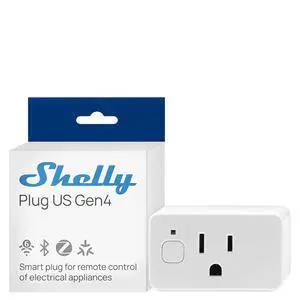 Shelly Smart Plug UL, WiFi, Bluetooth, Zigbee, Matter Outlet with Power Metering, Works with HomeKit, Google Home, Alexa, Home Assistant, Smart Socket, Easy Setup, Remote Control, Plug US Gen4 White Shelly Smart Plug UL, WiFi, Bluetooth, Zigbee, Matter Outlet with Power Metering, Works with HomeKit, Google Home, Alexa, Home Assistant, Smart Socket, Easy Setup, Remote Control, Plug US Gen4 White