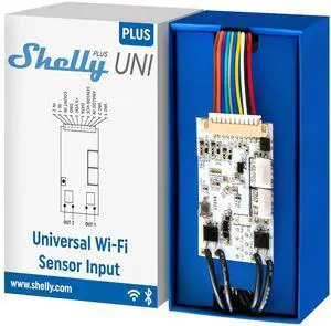 Shelly Plus Uni Smart Wi-Fi and Bluetooth Operated Module, Dry Contact | Dry Contacts, Home Automation, Compatible with Alexa and Google Home, No Hub, Precise Voltmeter, Pulse Counting, Sensor Shelly Plus Uni Smart Wi-Fi and Bluetooth Operated Module, Dry Contact | Dry Contacts, Home Automation, Compatible with Alexa and Google Home, No Hub, Precise Voltmeter, Pulse Counting, Sensor