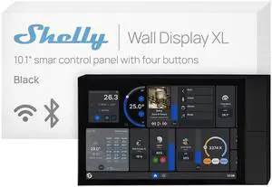 Shelly Wall Display XL Black - 10.1 Inch Touchscreen WiFi Smart Home Control Panel, Built-in 5A Relay, Works with Alexa, Google, HomeKit, Home Assistant, 4 Buttons, Lux Sensor, Neutral Wire Required Shelly Wall Display XL Black - 10.1 Inch Touchscreen WiFi Smart Home Control Panel, Built-in 5A Relay, Works with Alexa, Google, HomeKit, Home Assistant, 4 Buttons, Lux Sensor, Neutral Wire Required