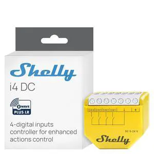 Shelly Wave i4 DC US LR | Z-Wave Long Range 4 Digital Input Control for Advanced Control | Home Automation | High Compatibility | Easy Installation | Shelly Smart Control iOS Android App | Multi-Click Shelly Wave i4 DC US LR | Z-Wave Long Range 4 Digital Input Control for Advanced Control | Home Automation | High Compatibility | Easy Installation | Shelly Smart Control iOS Android App | Multi-Click