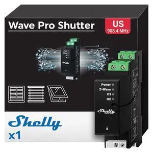 Shelly Z-Wave Pro Shutter US Controller, High Compatibility | Z-Wave Shutter Controller, Power Metering, DIN-Rail, Home Automation, Repeater, Easy Installation, iOS Android App Shelly Z-Wave Pro Shutter US Controller, High Compatibility | Z-Wave Shutter Controller, Power Metering, DIN-Rail, Home Automation, Repeater, Easy Installation, iOS Android App