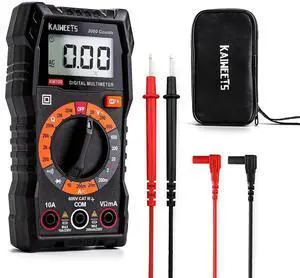 Digital Multimeter with Case, DC AC Voltmeter, Ohm Volt Amp Test Meter and Continuity Test Diode Voltage Tester for Household Outlet, Automotive Battery Test (Anti-Burn with Double Fuses) Digital Multimeter with Case, DC AC Voltmeter, Ohm Volt Amp Test Meter and Continuity Test Diode Voltage Tester for Household Outlet, Automotive Battery Test (Anti-Burn with Double Fuses)