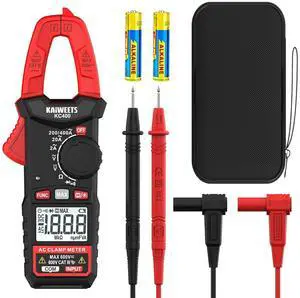 Digital Clamp Meter, Portable Size, 2000 Counts, Measures High AC Current 400A, 600V AC/DC Voltage, Resistance, Continuity, Diode, Auto Ranging Multimter, Voltage Tester, KC400 Digital Clamp Meter, Portable Size, 2000 Counts, Measures High AC Current 400A, 600V AC/DC Voltage, Resistance, Continuity, Diode, Auto Ranging Multimter, Voltage Tester, KC400