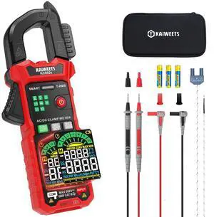 Smart Digital Clamp Meter, 2026 Intelligent Auto Ranging Multimeter 600A TRMS 6000 Counts, NCV, Inrush, Auto Measure AC DC Voltage/Current Continuity Temperature Resistance Capacitance Diode Smart Digital Clamp Meter, 2026 Intelligent Auto Ranging Multimeter 600A TRMS 6000 Counts, NCV, Inrush, Auto Measure AC DC Voltage/Current Continuity Temperature Resistance Capacitance Diode