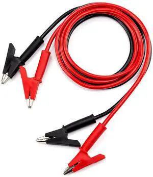 Alligator Clips Electrical Test Leads Set, 15A Jumper Wires Heavy Duty with Protective Copper Clips, Premium PVC Silicone Cables for Electrical Testing, Experiment, 2 Colors 39.6 inches Alligator Clips Electrical Test Leads Set, 15A Jumper Wires Heavy Duty with Protective Copper Clips, Premium PVC Silicone Cables for Electrical Testing, Experiment, 2 Colors 39.6 inches
